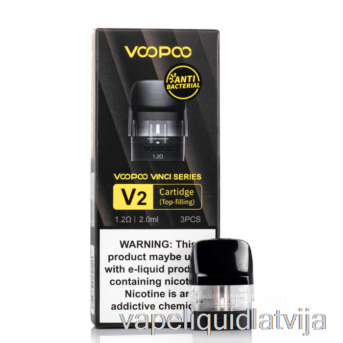 Voopoo Drag Nano 2 Rezerves Pods 1,2ohm Vinci V2 Cartridge Vape šķidrums